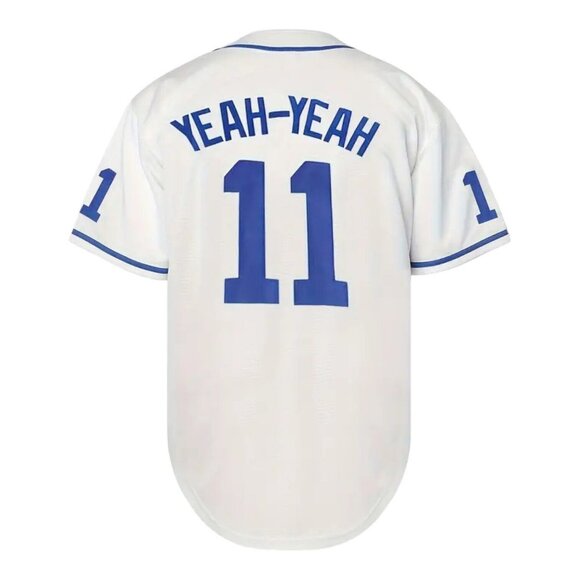 Sandlot Baseball Jersey Yeah-Yeah #11 Stitched White / Blue Men's - Picture 4 of 6